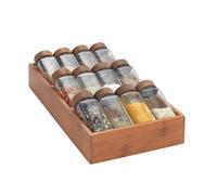 Portaspezie a cassetto in bambù per una conservazione chiara