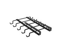 WENKO Portatazze salvaspazio per ripiano per 10 tazze - Pensile per armadio della cucina per 10 tazze, Metallo, 22 x 5 x 28 cm, Nero