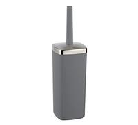 WENKO Portabottiglie di vino e portabicchieri - Portascopino WC, assolutamente infrangibile, TPE, 9.6 x 36.5 x 9.6 cm, Grigio antracite