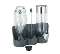 WENKO Portabottiglie Filia, supporto salvaspazio per riporre ad asciugare bottiglie d'acqua e borracce, con rivestimento antiscivolo, ideale per 3 bottiglie, 29 x 27 x 12,5 cm, in plastica ABS
