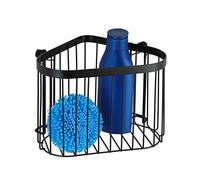 Wenko Portaoggetti angolare Classic Plus Black - Porta oggetti angolare, mensola angolare, qualità ad alta protezione contro la ruggine, Acciaio, 23.5 x 16.5 x 18.5 cm, Nero