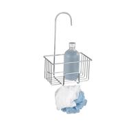 Wenko Portaoggetti per Doccia MOD. Milito in Acciaio Inox mensola sospesa Accessori Bagno Cromo Lucido Piatto Doccia 18x28,5x13 cm Argento Lucido