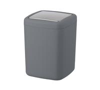 WENKO Portarifiuti Barcelona antracite 3 ltr. - Portarifiuti per cosmetici, assolutamente infrangibile Capacità: 3 l, TPE, 15 x 20 x 15 cm, Grigio antracite