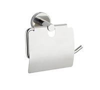 WENKO Portarotolo Bosio - con calotta, Acciaio inossidabile, 15 x 13.5 x 7 cm, Lucido