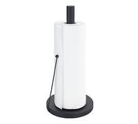 Wenko Portarotolo di carta Clayton, portarotolo nero Black Outdoor Kitchen per comuni rotoli da cucina, supporto indipendente in metallo verniciato a polvere, accessorio per cucina Ø 15 x 33 cm