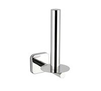 WENKO Portarotolo di riserva Mezzano, supporto da parete con spazio per un rotolo di riserva di carta igienica, in acciaio inox lucido di qualità resistente contro la ruggine, 7,5 x 18,5 x 12,5 cm