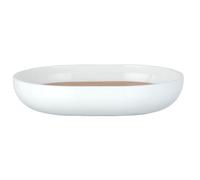 WENKO Portasapone Posa bianco - Piattino portasapone, Plastica, 12 x 2.5 x 9 cm, Bianco