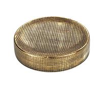 Wenko Portasapone Rivara-Porta saponetta, Dipinto a Mano, Ceramica, Gold, 10 x 2.5 x 10 cm