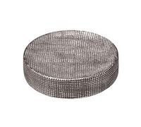 Wenko Portasapone Rivara, portasaponetta per sapone mani, realizzato in ceramica di qualità, elegante decorazione in argento, ideale per bagno e WC di cortesia, decorato a mano, Ø 10 x 2,5 cm, argento