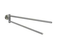 WENKO Portasciugamani con 2 bracci Bosio, acciaio, incl. materiale per il montaggio, 5,5x9x43cm, opaco