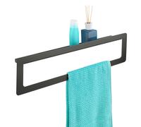 Wenko Uno - Portasciugamani da bagno con ripiano Montella, da avvitare, in alluminio, 61 x 16 x 8 cm, colore: Antracite