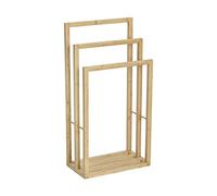 Wenko Portasciugamani in Bambù con 3 Aste per Riporre Gli Asciugamani, 42.5 x 82 x 23.5 cm, Naturale