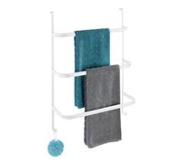 Wenko Portasciugamani MOD. Irpinia arredo Bagno Appeso Porta Doccia Pratico portasciugamani in Metallo Bianco per Battuta 2-4 cm 54,5 x 77,5 x 21,5 cm