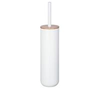 WENKO Portascopino per WC Posa bianco - Portascopino WC, forma chiusa, Plastica, 7.5 x 37 x 7.5 cm, Bianco