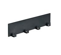 Wenko Portautensili magnetico Ima nero, accessorio Black Outdoor Kitchen con 4 ganci per panni e accessori per barbecue, fissaggio rapido senza perforare su superficie metallica, 30 x 6,5 x 2 cm