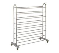 WENKO Ripiano scarpe Giant - per 42 paia di scarpe, Metallo verniciato, 67-116 x 125.5 x 43 cm, Marrone