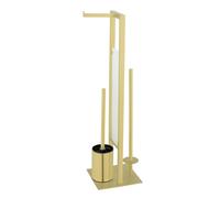 Wenko Rivalta portarotolo con scopino wc oro 26034100