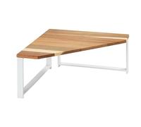 WENKO Scaffale angolare cucina mod. Louisa piccolo ripiano per piano di lavoro in legno di acacia e metallo, crea più spazio in cucina, 30 x 15 x 30 cm, bianco