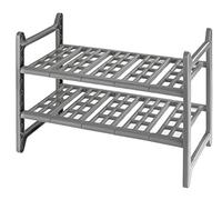 WENKO Scaffale per mobiletto Flexi - allungabile, Alluminio, 44-82 x 39 x 28 cm, Alluminio