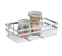 WENKO Scaffale universale Style, Metallo cromato, 25 x 7 x 12 cm, Argento lucido