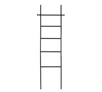 WENKO Scaletta portasalviette Loft, graziosa scaletta utilizzabile come portasalviette o portabiti, in vero bambù, 43 x 170 x 33 cm, colore nero