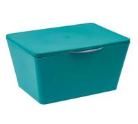 Wenko Scatola con coperchio Brasil petrolio Capacità: 2.178 l, TPE, 19 x 10 x 15.5 cm, Petrolio