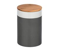 Wenko Scatola portaoggetti Malta con coperchio in bambù, grigio, 1,45 litre