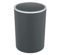 WENKO Secchio con coperchio oscillante Inca, 5 litri, pattumiera per WC di cortesia, secchio con coperchio per bagno, pattumiera per cucina in plastica, senza bisfenolo A, Ø 18,5 x 25,5 cm, antracite