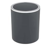 WENKO Secchio per rifiuti Inca, 2 litri, pattumiera per WC di cortesia, secchio con coperchio oscillante per bagno, pattumiera piccola in plastica, senza bisfenolo A, Ø 14 x 16,8 cm, antracite