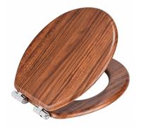 Wenko Sedile Per Toilette Castagno Con Abbassamento Automatico Coprivaso