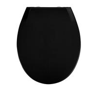 Wenko Sedile WC Kos nero, Sedile WC con chiusura automatica ammortizzata, fissag