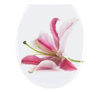 Wenko Sedile WC Orchidea - antibatterico, fissaggio in acciaio inossidabile, Termoindurente, 37.5 x 45 cm, Multicolore