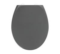 Wenko Sedile WC Premium Samos, antibatterico, chiusura ammortizzata, Termoindurente, 37.5 x 44.5 cm, Grigio scuro
