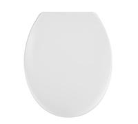 WENKO Sedile WC Vigone Antibatterico, Fissaggio in Acciaio Inossidabile, Termoindurente, 37.5 x 45 cm, Bianco