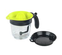 WENKO Separatore di grassi, spremiagrumi e misurino 3 in 1, brocca separatrice di grassi per salse e zuppe con scala graduata, incl. spremiagrumi, plastica, 1 L