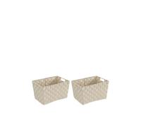Wenko Set 2 Cestino Bagno Adria M Beige 35 X 20 X 25
