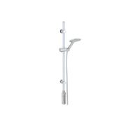Wenko Set Asta Doccia a Led Illuminata, a Risparmio Energetico, Dimmerabile con Modalità di Cambio Colore, Niente Più Soffione Doccia e Flessibile Doccia Calcare, Fissaggio Senza Fori