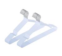 WENKO Set di 20 grucce appendiabiti Sascha, in metallo cromato, 40,5 x 20 x 0,3 cm, colore: bianco