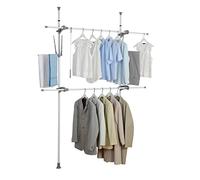 WENKO Sistema armadio telescopico Herkules Flex - Sistema regolabile di organizzazione, sistema per guardaroba, Acciaio, 116-190 x 165-300 x 36 cm, Bianco