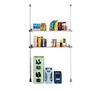 WENKO Sistema armadio telescopico Herkules Twin - Sistema regolabile di organizzazione, Acciaio, 73-120 x 165-300 x 42.5 cm, Bianco
