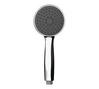 Wenko Soffione doccia Basic, Ø 10 cm - Doccetta universale, soffione doccia, 1 funzione, ABS, Grigio