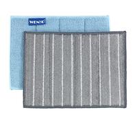 Wenko Spugna detergente in microfibra Miko, 2 pz. - Spugnetta per stoviglie, set di 2 pezzi, spugnetta per la casa, Poliestere, 17 x 23 cm, Blu