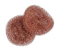 Wenko Spugnette di rame Cobi, set di 2 spugnette di rame per pulizia delicata e senza graffi per lo sporco ostinato, per acciaio, vetroceramica e porcellana, durevole, antiruggine, Ø 9 x 2,2 cm cad.