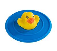 Wenko Stop per lavandino 53000100 anatra per tutti i lavello, Silicone, Blu, 11 x 11 x 4 cm