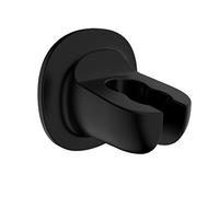 Wenko Supporto per Soffione Libertà, a Parete per Doccette, in Robusta Plastica (ABS), Rimovibile Senza Lasciare Residui, Diametro 7 cm, Nero