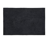 WENKO Tappetino da bagno ONO, in 100% cotone con pelo di 10 mm per una piacevole sensazione di calpestio, retro antiscivolo, lavabile fino a 40 °C, larghezza 50 x 80 cm, grigio ardesia