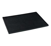 WENKO Tappetino scolapiatti Maxi, tappeto di gomma ultragrande con superficie a rilievi per stoviglie/bicchieri, tappetino per lavello in plastica di qualità, lavabile in lavastoviglie, 40x30cm, nero