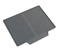 Wenko Tappetino scolapiatti Nelia Maxi, organizer per lavello, in plastica (TPR), grigio, 34 x 3 x 40 cm, Grigio., 54705100