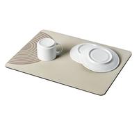 Wenko Tappeto drenante MOD. Dima Assorbente Arrotolabile per Cucina e lavelli in Gomma plastica con Terra diatomacea 40x30 cm Beige Nero