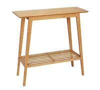 WENKO Tavolo consolle mod. Kona, tavolino in bambù certificato FSC® con ripiano, forma sottile, ideale per piccoli spazi, corridoio, corridoio, robusto e sostenibile, (larghezza x altezza x